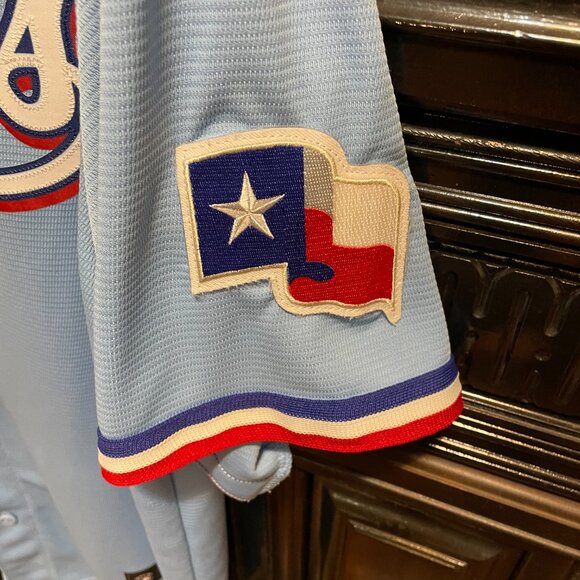 Nike Texas Rangers Light Blue Jersey Mens M - Picture 3 of 6